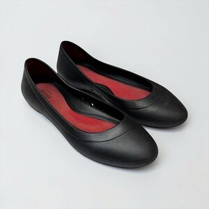 Crocs Lina Ballet Flats Comfort Shoe Size 9 Black Minimalist Feminine